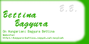 bettina bagyura business card